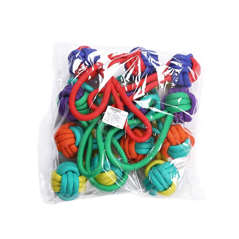 Pet cotton knot toy set, bite resistant and wear-resistant cotton rope ball dog toy, multi-color cotton ball dog toy