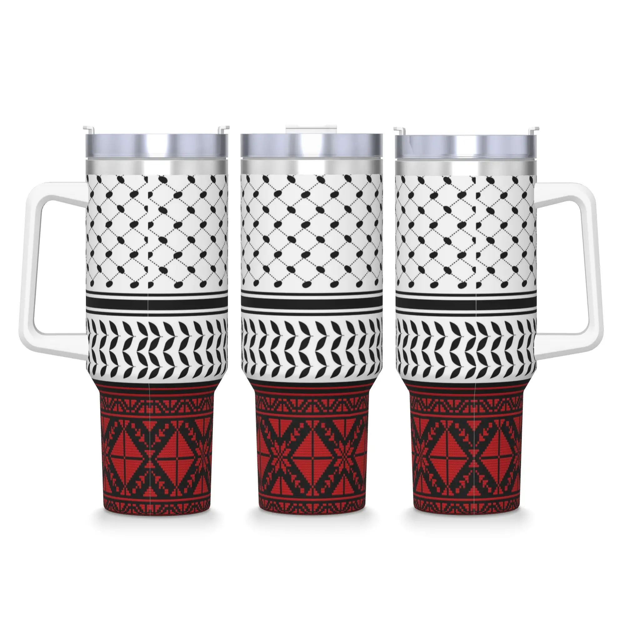 

Палестинский стакан с вышивкой Keffiyeh и Tatreez, бутылка для холодной и горячей воды, термочашки из нержавеющей стали, чашки для вождения, чашка