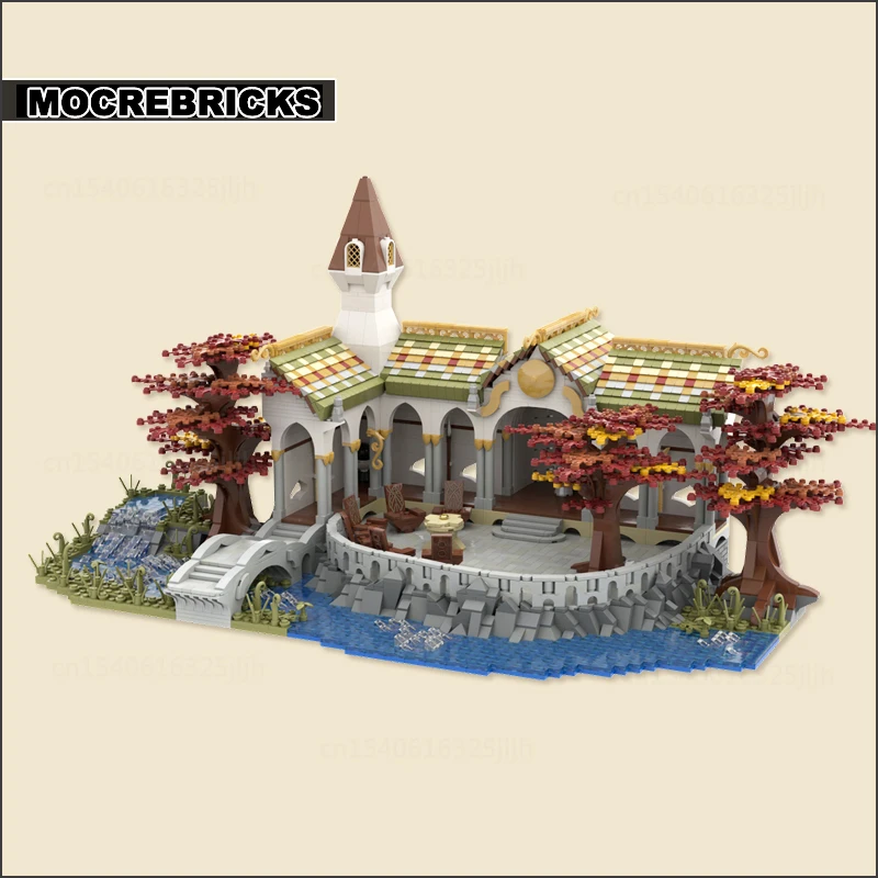 UCS Movie Scence Series Rivendell MOC Council Building Blocks Technology Brick Street  View Collection Toys Children's Christmas