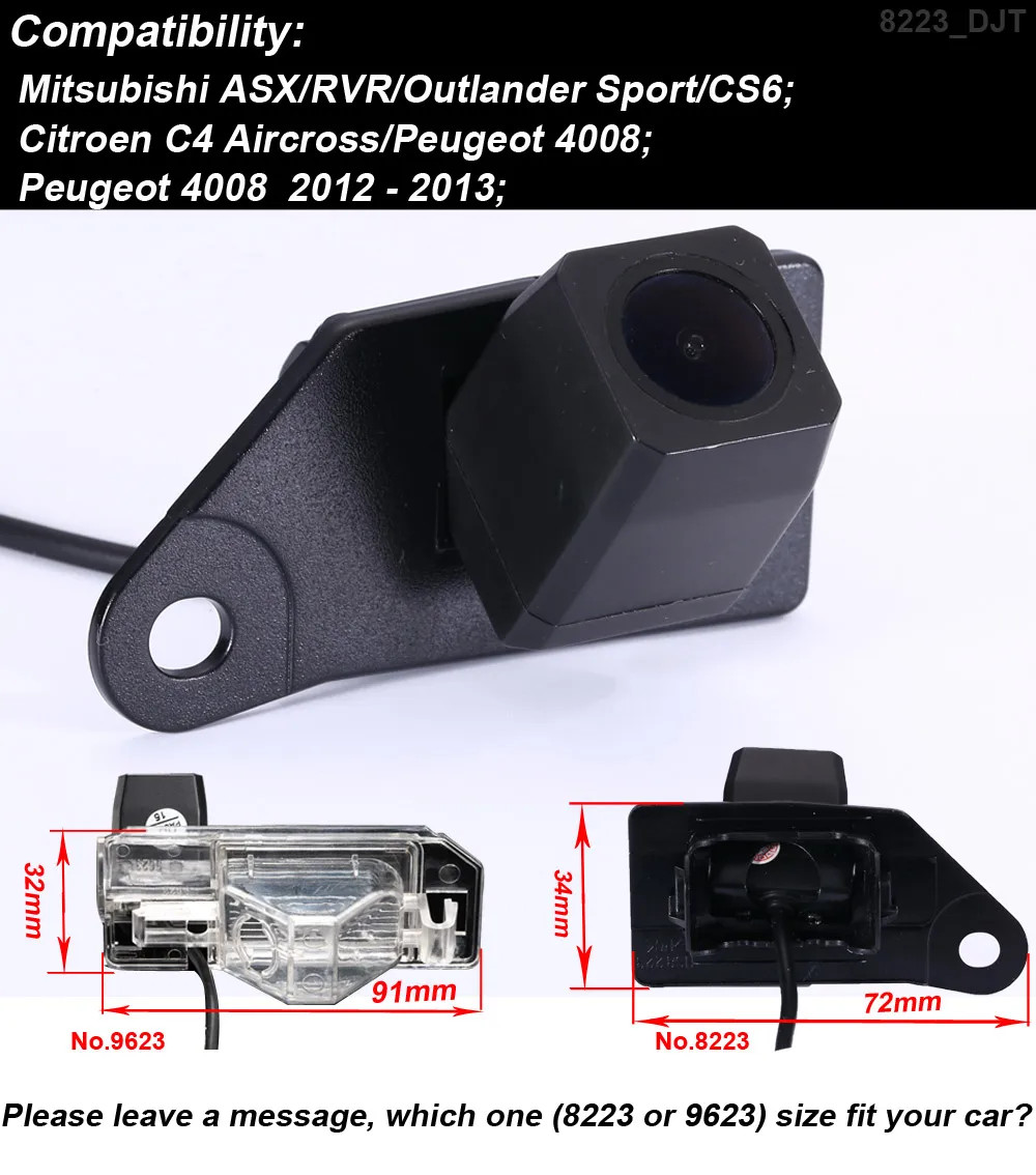 HD Car reverse parking camera for Mitsubishi ASX RVR Outlander Sport CS6 Citroen C4 Aircross Peugeot 4008