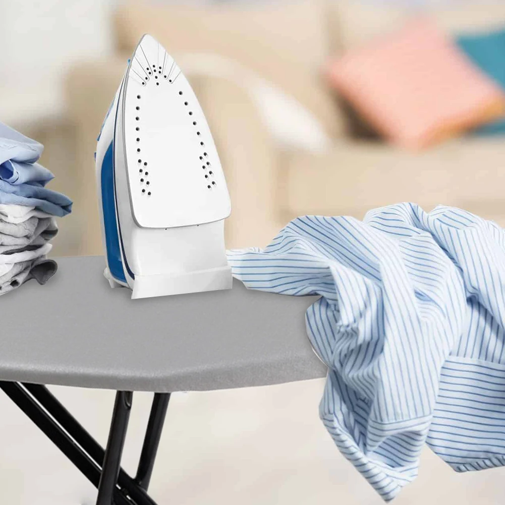 Ironing Board Height Adjustable Heavy Duty Compact Iron Board with Heat Resistant Cover Ironing Board with Iron Rest Metal Frame