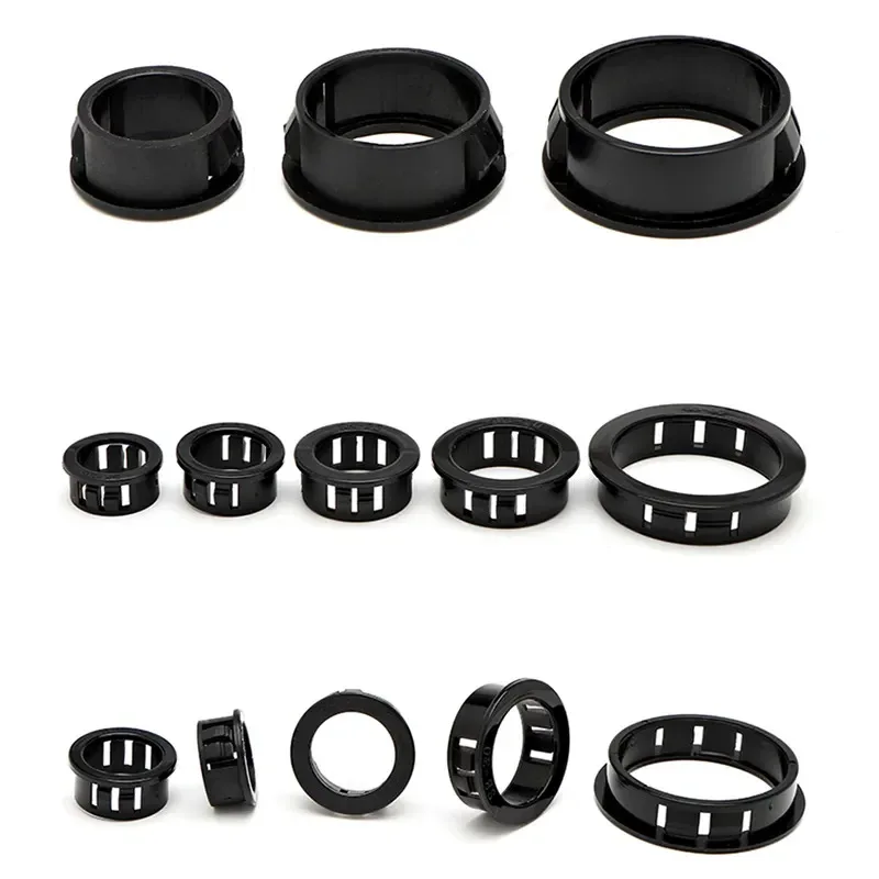 Nylon Cable Hole Plug Cover Snap-On Wire Guard Ring 8-75mm Coil Cord Protector Sleeve