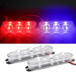 Police Lights Car Led Strobe Lights Flasher 3 LED Auto Flash Stroboscopes Strobe Light Emergency Warning Light Park Signal Light