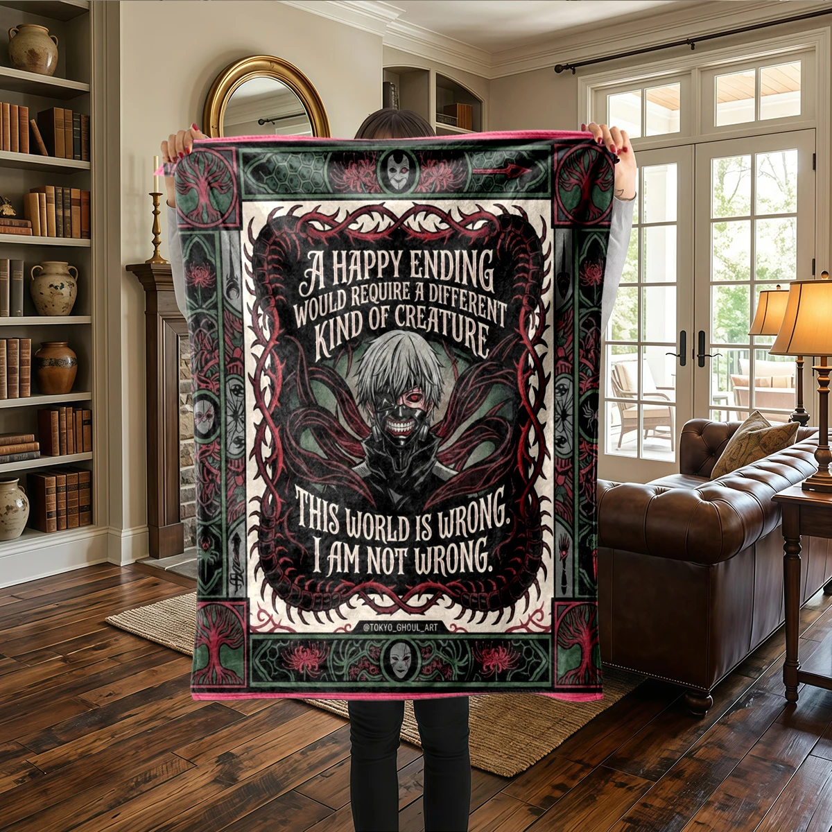 Tokyo Ghoul Printed Flannel Blanket Warm Comfortable, For Bedrooms, Sofas, Travel -HE71
