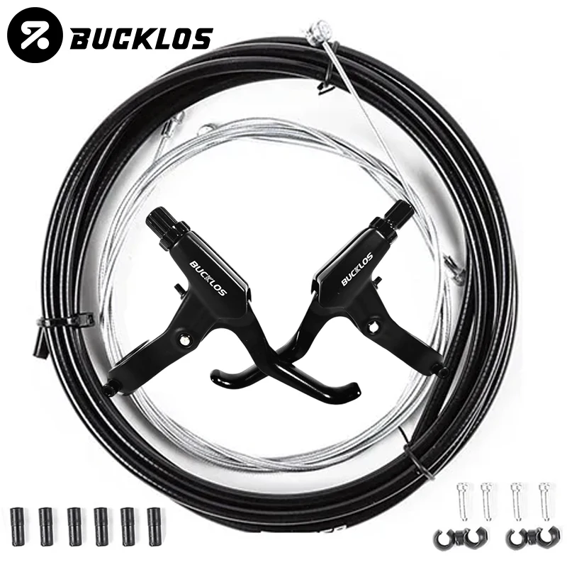 

BUCKLOS Bike Brake Levers Aluminum Alloy Bicycle Disc Brake Handle Lever Black/White durable Bicycle Accessories