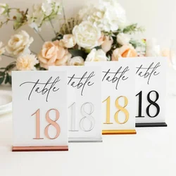 White Acrylic Table Numbers Wedding Table Decor Wedding Signage Gold Table Numbers Wedding Tabletop Decor