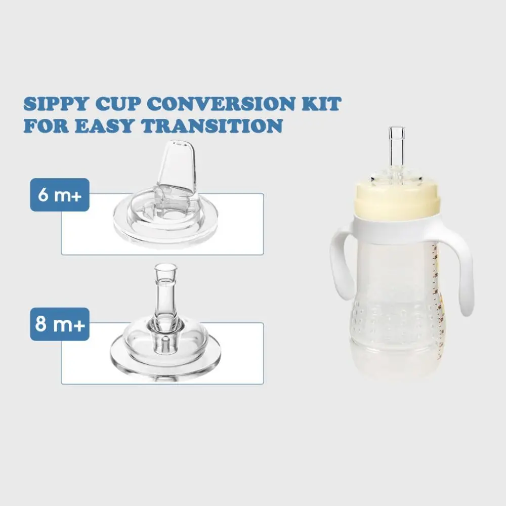 Easy Clean Silicone Sippy Cup Straw BPA Free Soft Toddler Drinking Kit Leak Proof Weighted Straw Bottle Transition