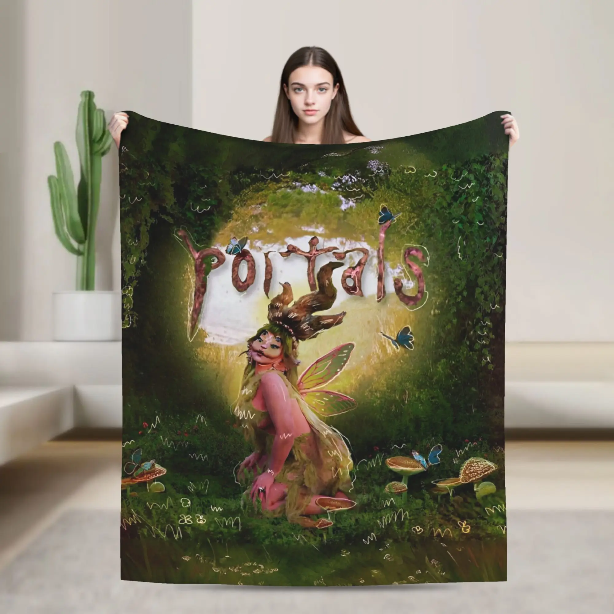 Portals Melanies Martinezs Music Wool Blanket  Customized Throw Blanket for Home Hotel Sofa  200x150cm Quilt