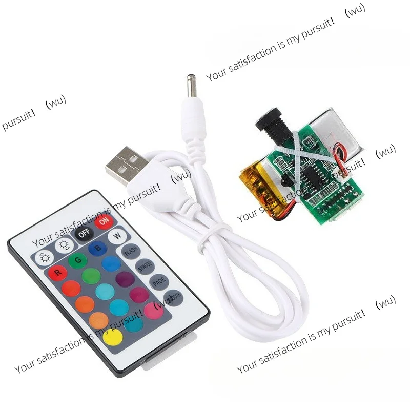 Suitable for 3D printer DIY model, moonlight board 16-color touch remote control night light LED moon light USB with battery