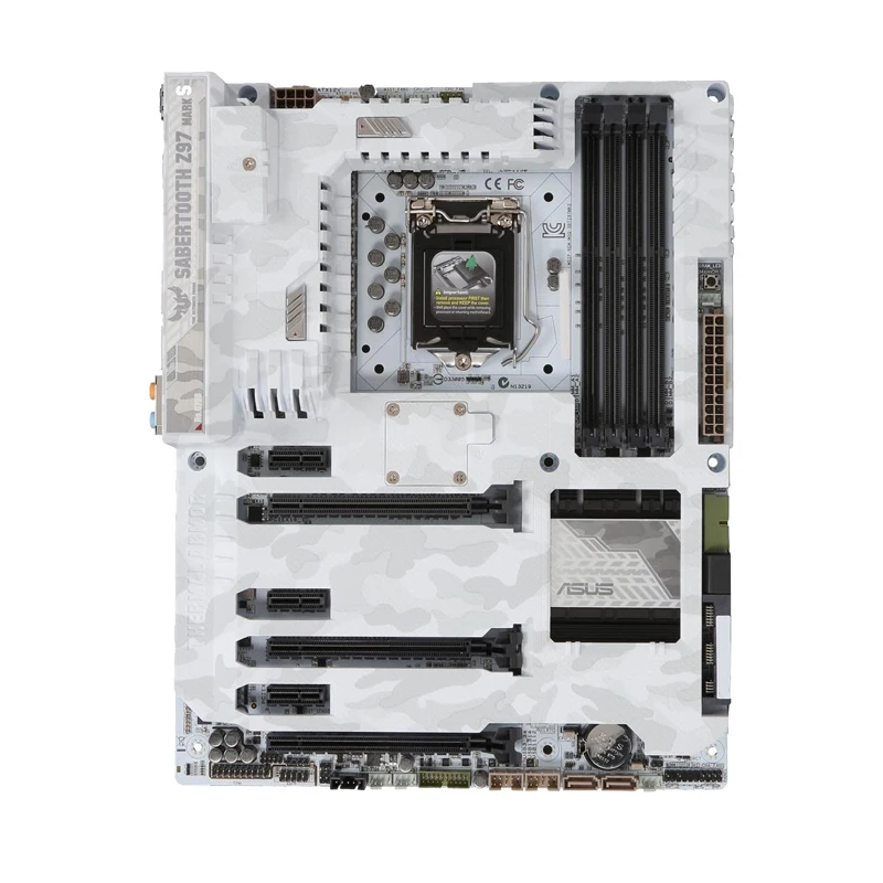 ASUS SABERTOOTH Z97 MARK S Motherboard Supports the LGA 1150 with Intel Z97 Chipset, 4xDDR3 DIMM, PCI-E 3.0, 3 x PCI-E X16, ATX.