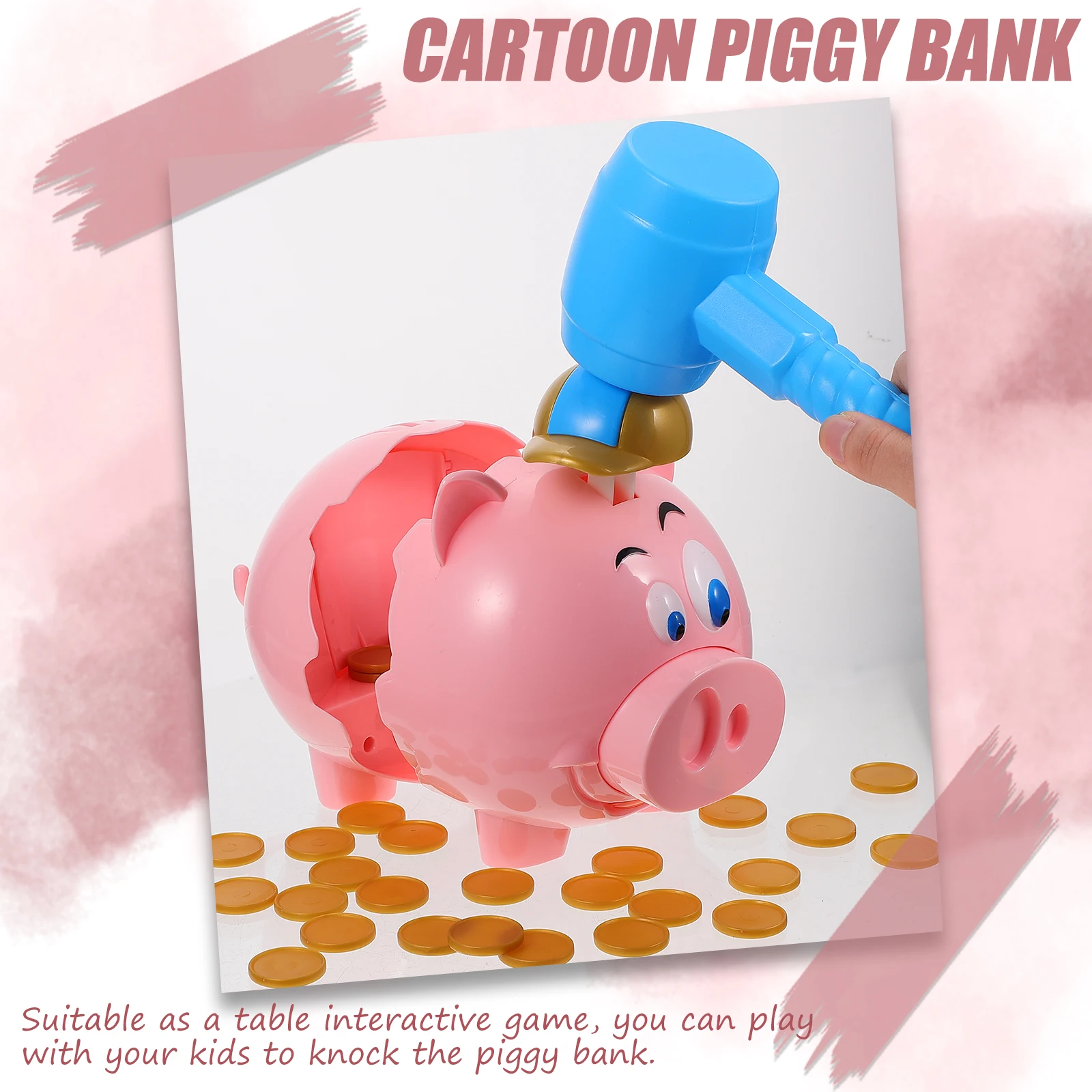창의적인 만화 돼지 저금통 재미있는 게임 저금통 돼지 모양 돈통 인터랙티브 어린이 돈통 돼지 모양 저금통