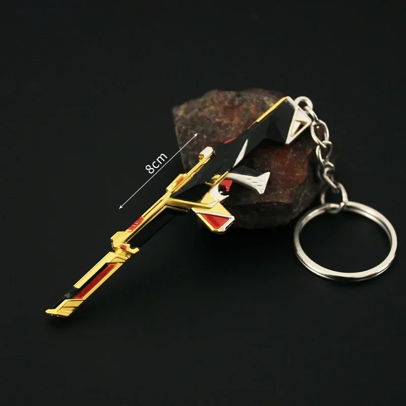 Valorant Champions 2022 Phantom Keychain 8cm Game Peripheral Metal Weapon Model Pendant Accessories Keychain Gifts Toys for Boys