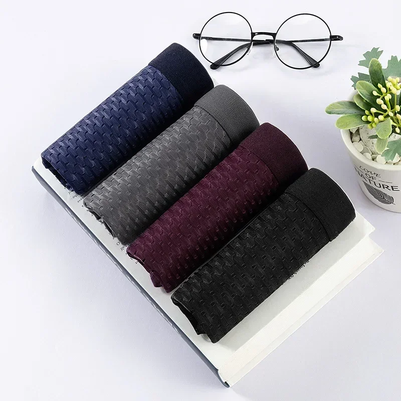 

Men Underwear Ice Silk fashionable Half mesh design cool Men's Boxer shorts mesh breathable men's Triangle Panties Summer