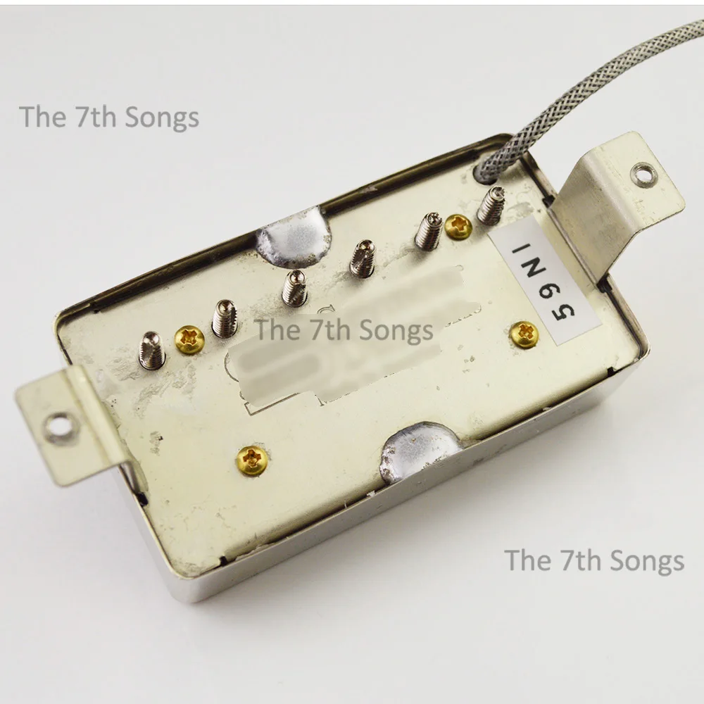 SH1 59 PAF ألنيكو 5 هامبوكر بيك اب الرقبة جسر النيكل غطاء فضي هامبوكر للجيتار الكهربائي