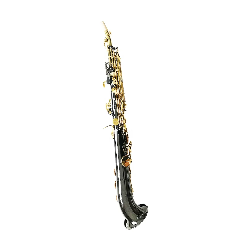 SEASOUND OEM Professional Bb Key  Black Nickel Body Lacquer Keys Soprano Saxophone Saxello JYSL101DBNL