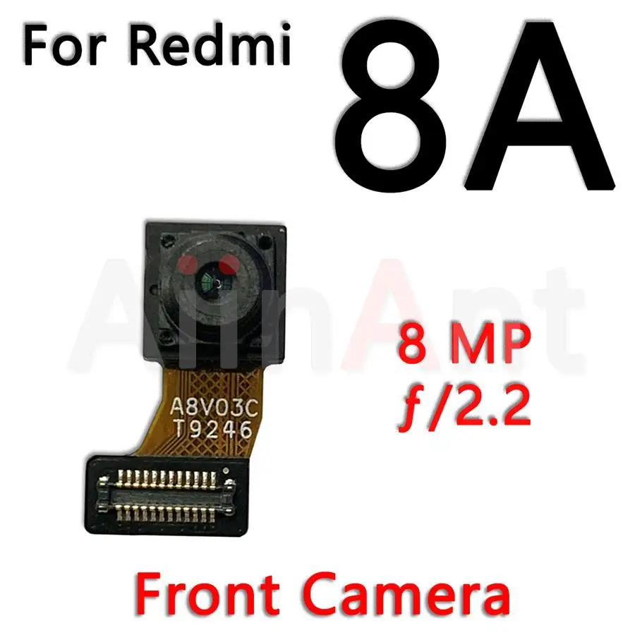 Aiinant Small Front Camera Flex For Xiaomi Redmi Note 8 8A Pro Plus Macro Depth Wide Main Big Back Rear Camera Flex Cable