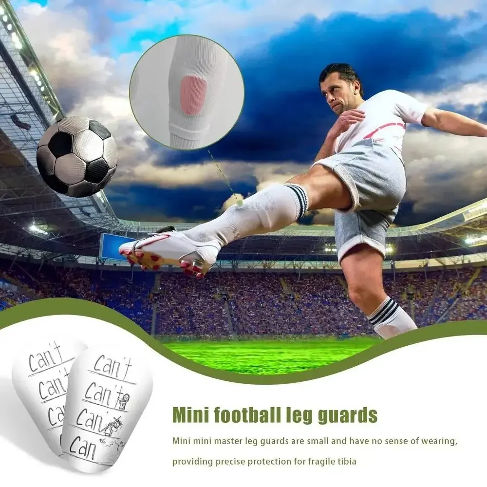 Mini Shin Pads EVA Sponge Wear-resistant Shock Absorbing Soccer Leg Protector Portable Lightweight Football Training Shank Board