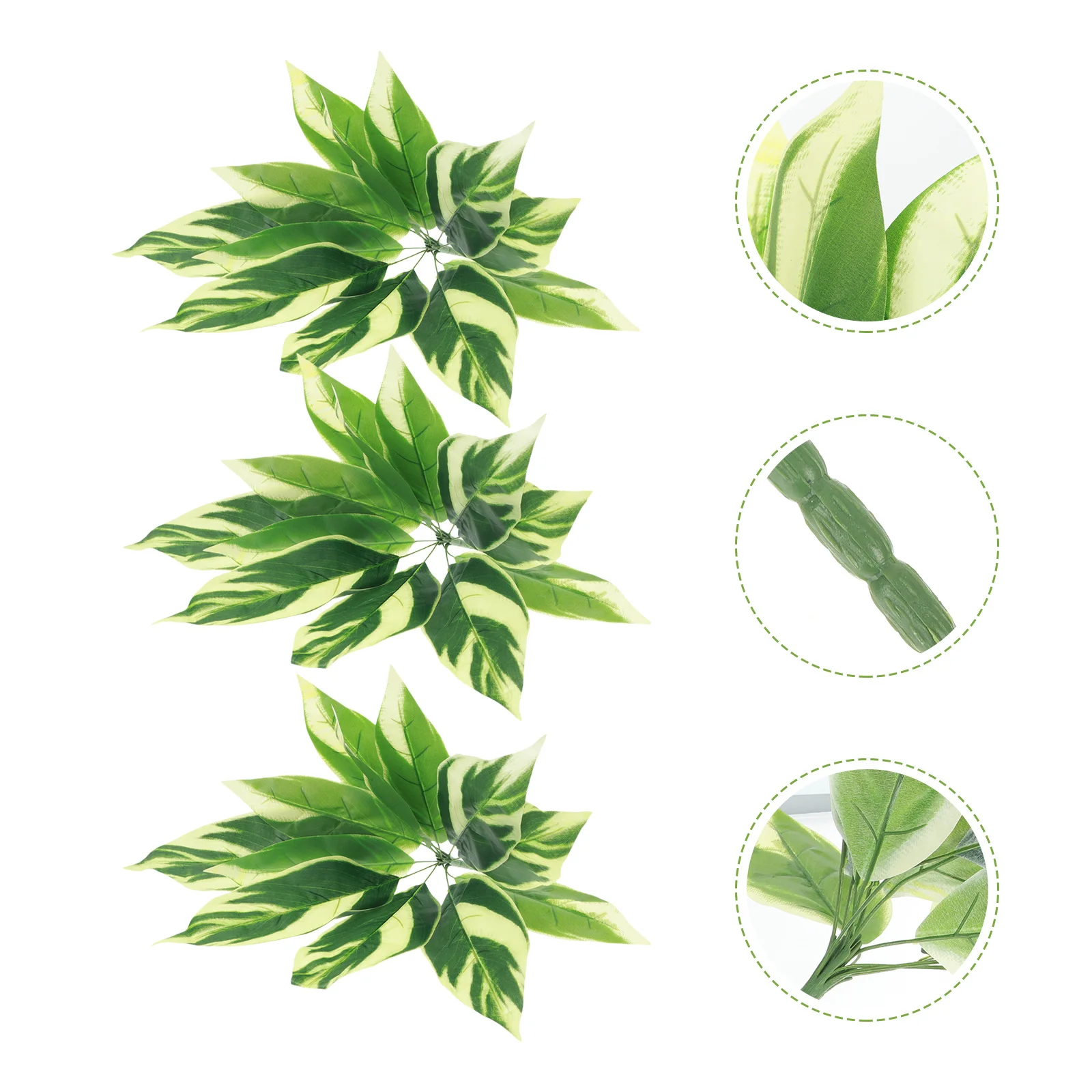 

3pcs Large Fake Bundle Artificial Tropical Leaves For Party Wedding Faux Leaf Decor Simulation Greenery Plastic Plant Leaves