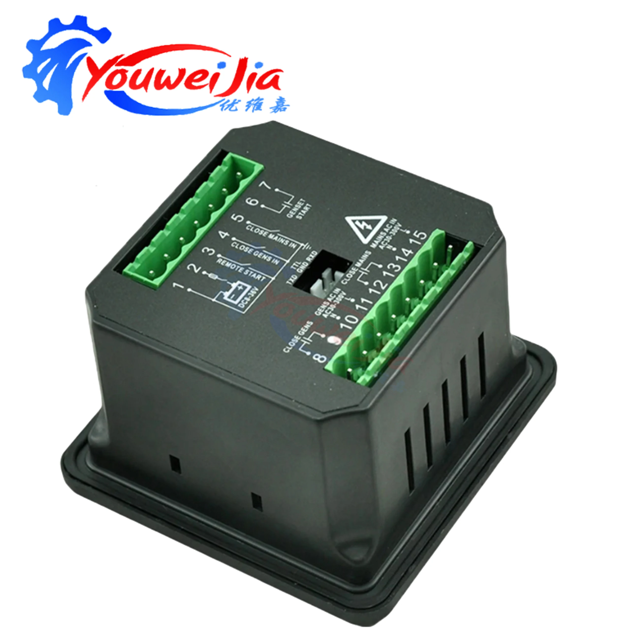

MeBay ATS220 Genset ATS Switch Controller Auto-Manual LED Display 8-36V Generator Control Module for Backup Power Systems