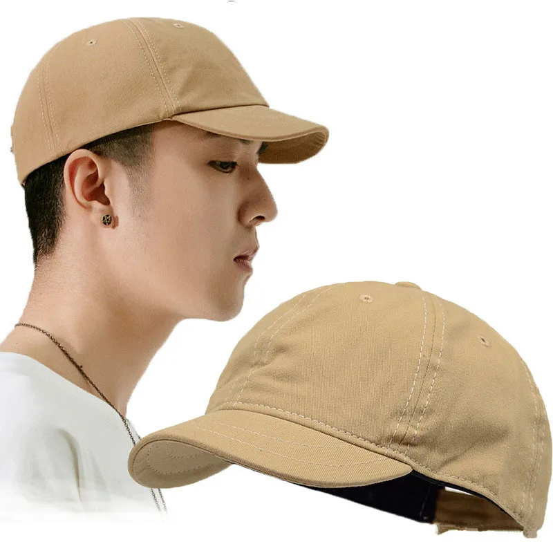 2023 Men's and Women's Short Brim Baseball Cap Outdoor Sun Protection Sun Hat Street Hip Hop Cap Peaked Cap Sun Hat