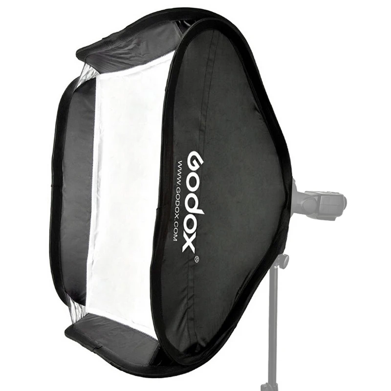 GODOX 40x40cm / 50x50cm / 60x60cm / 80x80cm سنتيمتر سوفت بوكس مع S-نوع قوس مستقر بونز جبل فلاش قوس جبل طوي سوفت بوكس عدة