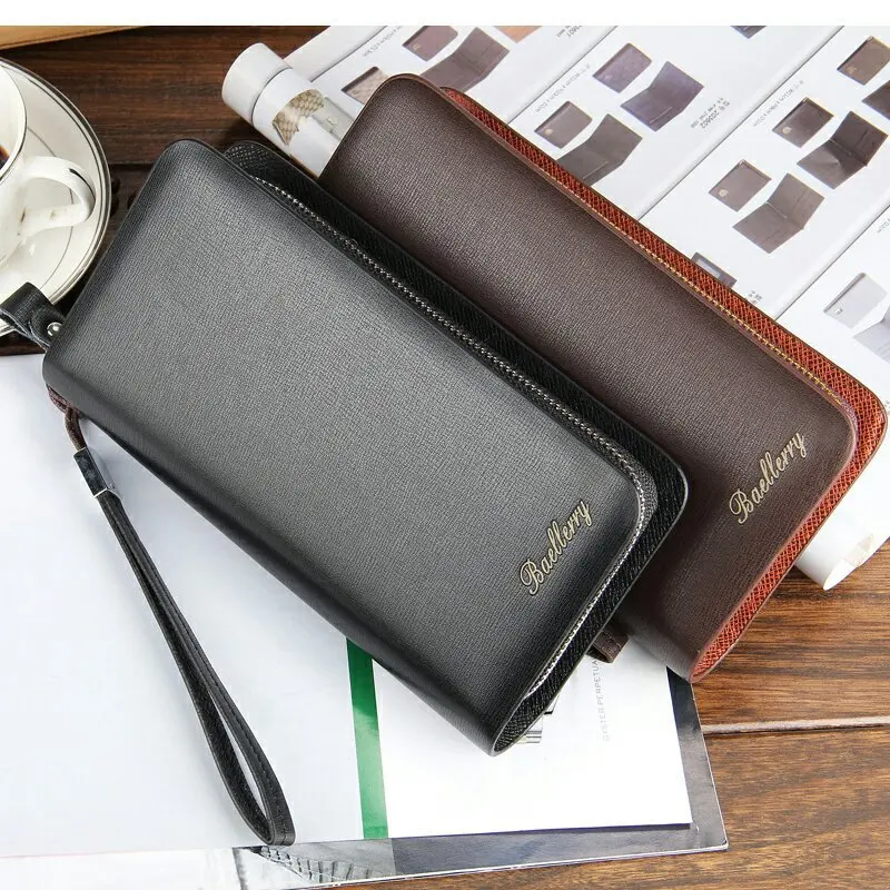 2025 New PU Leather Men's Wallet High Quality Zipper Long Desigh Card Holder Male Purse Vintage Coin Holder Wallets for Man