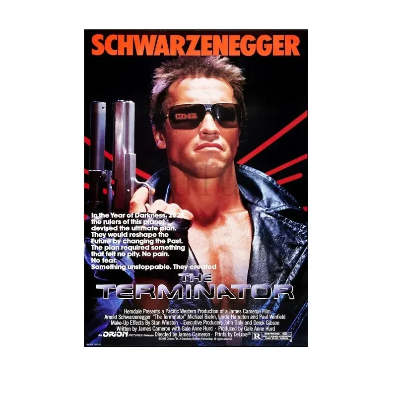 The Terminator Movie Arnold Schwarzenegger Print Art Canvas Poster For Living Room Decor Home Wall Picture