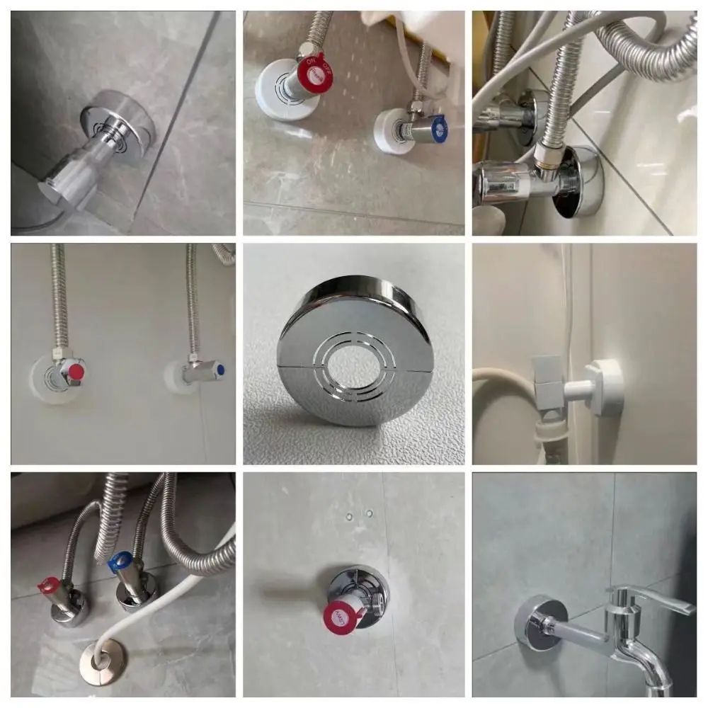 Useful Wall Flange Chrome Flange Cover Faucet Accessories Faucet Decorative Cover Pipe Wall Covers Faucet Decor