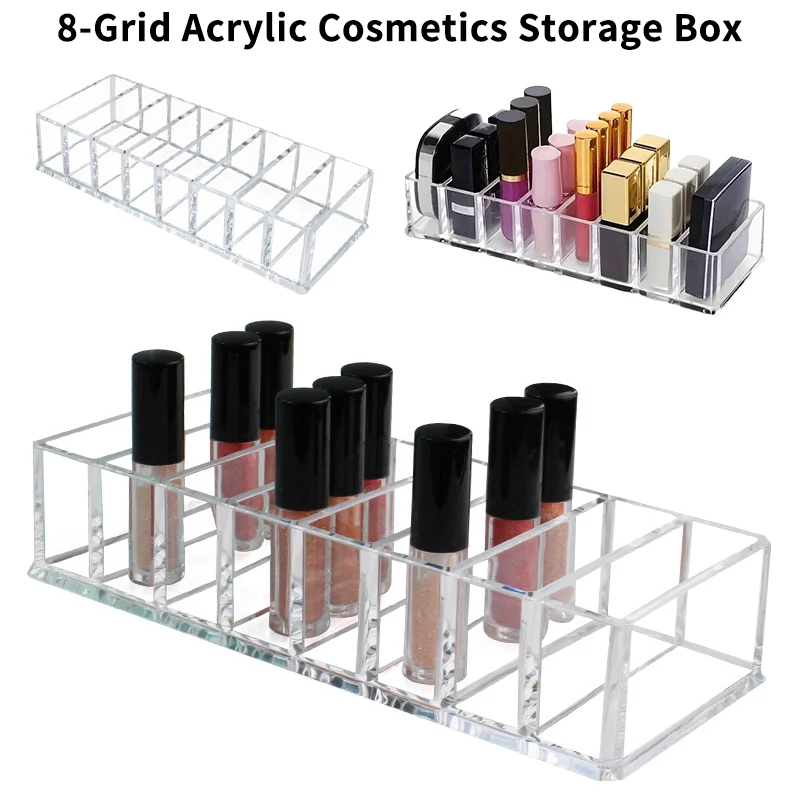 Présentoir de vernis à ongles portable, boîtes en acrylique, étui transparent MELOrganizers, 8 compartiments