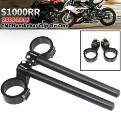 MOTO-TRON Motorcycle CNC Handlebar Clip On Ons Fork handle bars Clip ons For BMW S1000RR HP4 2009-2018