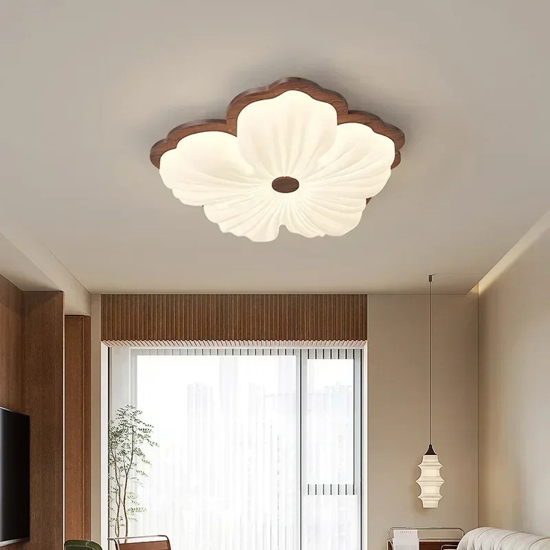 Modern Led Cream Ceiling Light for Bedroom Dining Table Children's Room Study Pendant Ceiling Lamp Indoor Lighting Fixture