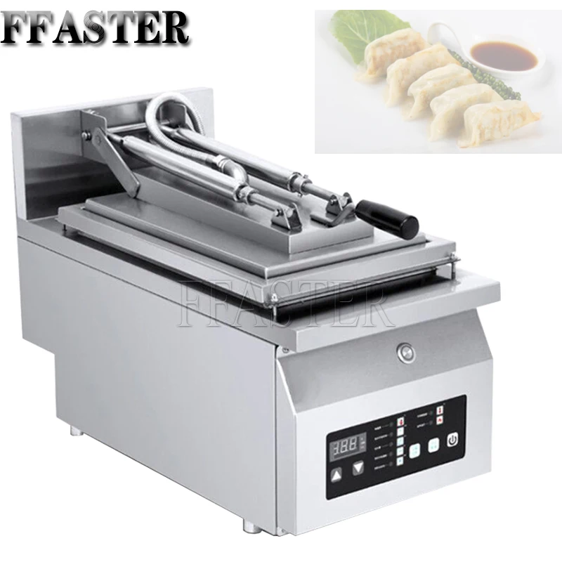 

Double Pan Automatic Dumpling Fried Machine Commercial Dumpling Gyoza Cooker Pan Grill Fryer