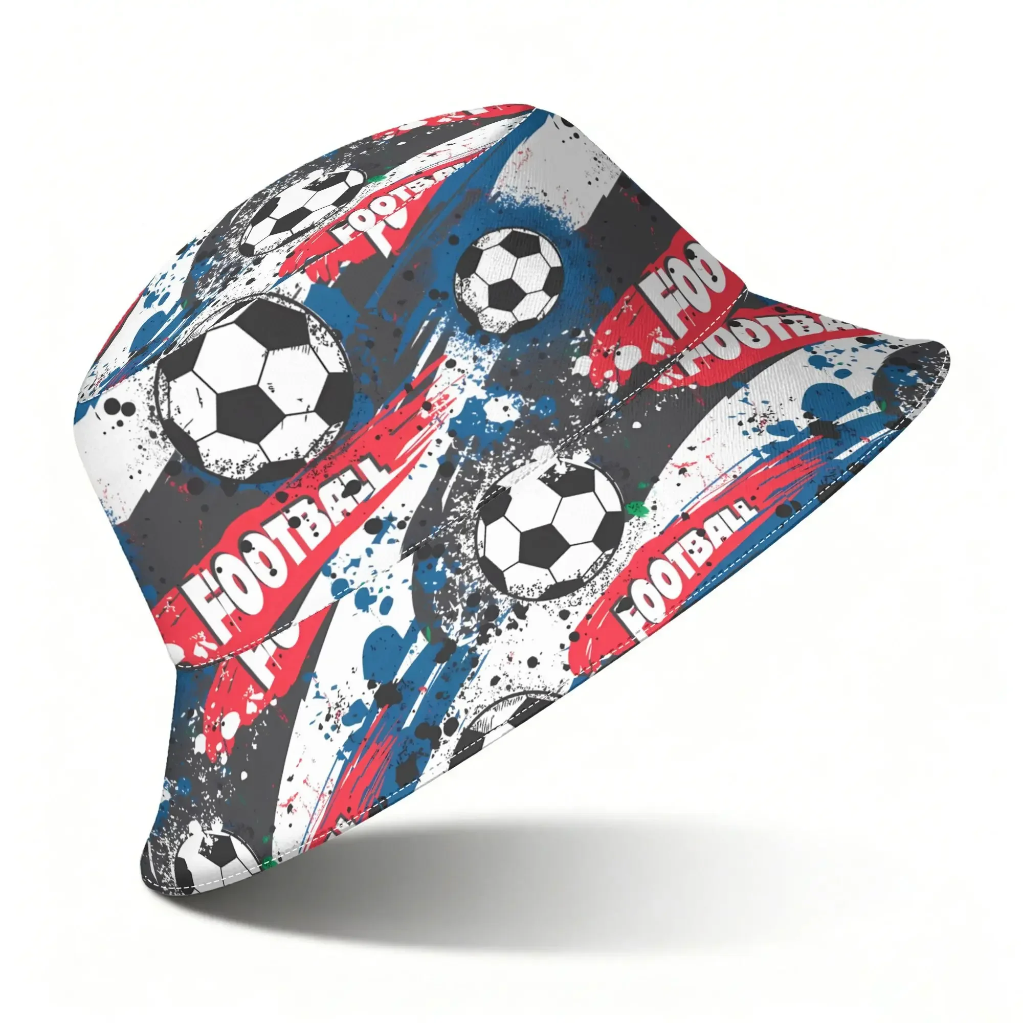 Custom Football Soccer Balls Sport Men's Novelty Bucket Hat All-Season Stylish Fun Support Hat, Printed Sun Hat Unisex
