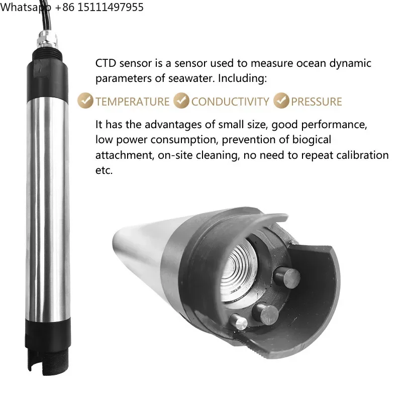 Customize Nuclear Radiation Detection CTD-206A Surface Water Groundwater Marine Water Ctd Conductivity Temperature Depth Sensor