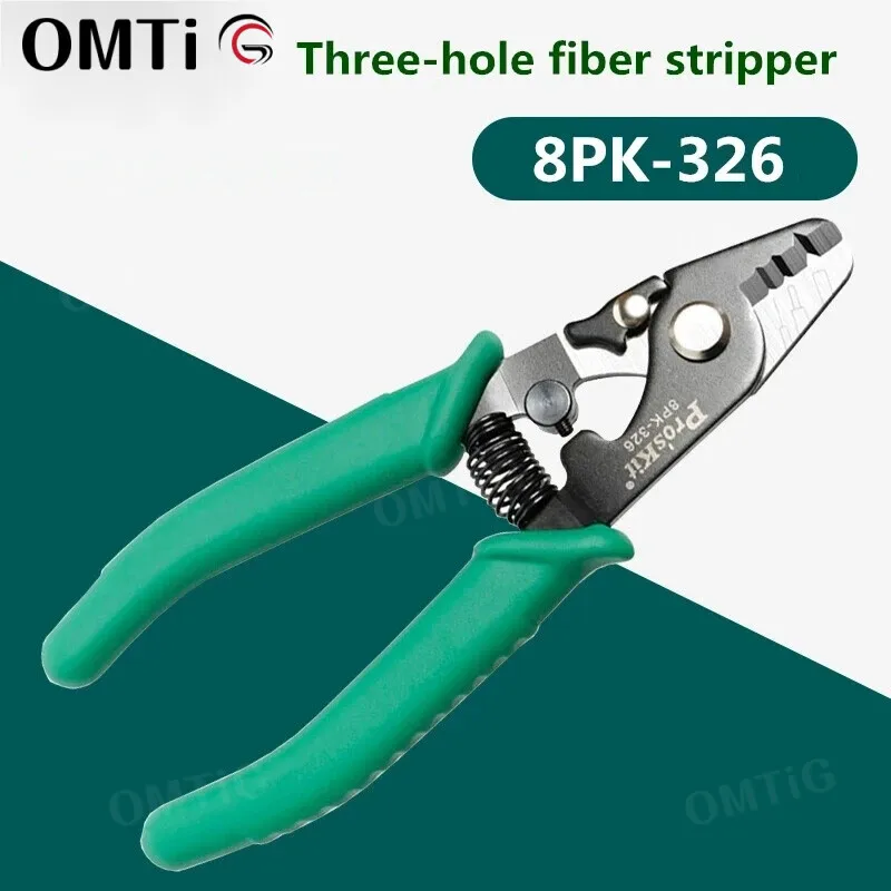 

Original Proskit Clamp Stripping Plier Tri-Hole Fiber Optic Stripper 8PK-326 FTTH Fiber Wire Stripper 1Pcs