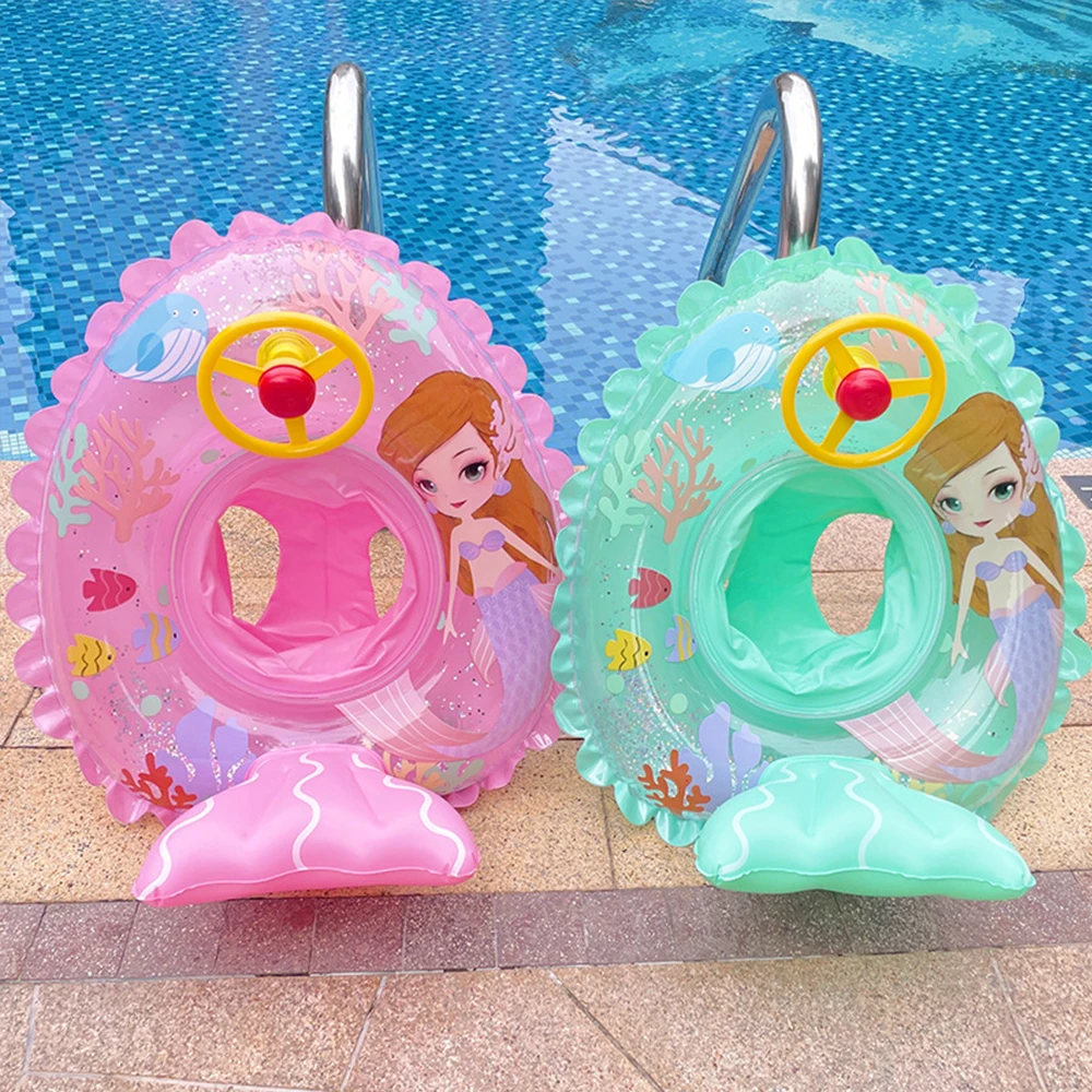 

Water Seat Baby Swimming Ring Mermaid Seat Ring For Kids Swimming Circle Float Pool Bathtub Water Play Equipment Toys