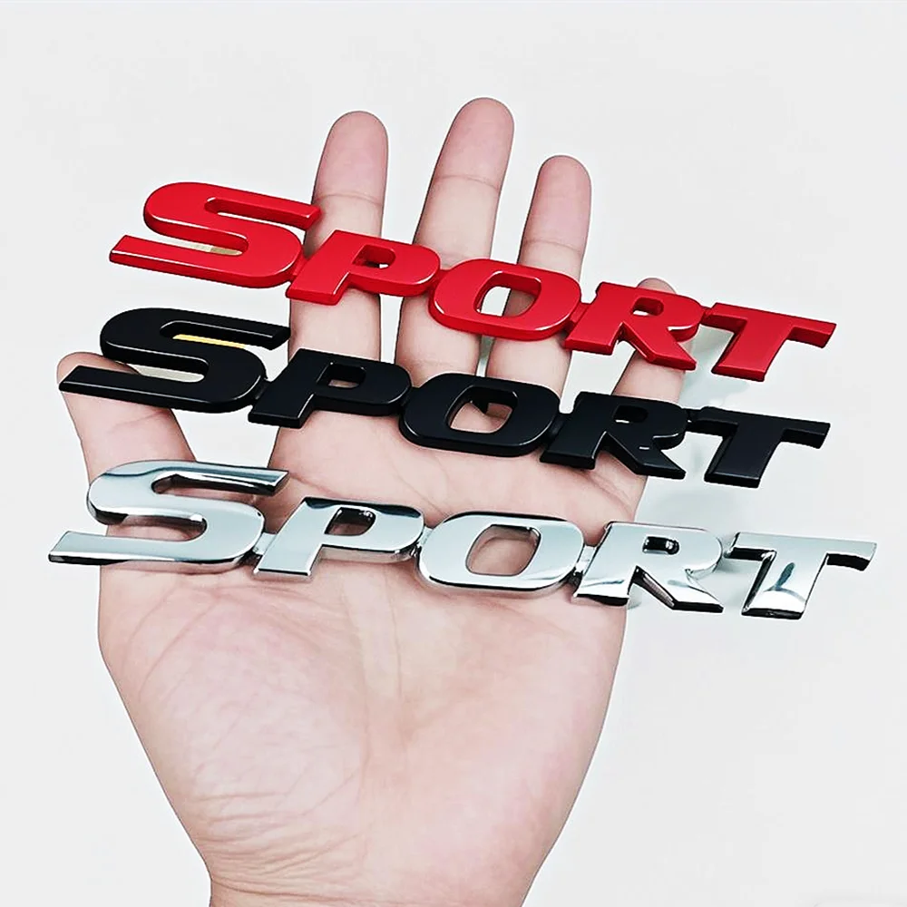 

3D хромированные металлические автомобильные буквы с логотипом SPORT, эмблема, спортивные наклейки, аксессуары для заднего багажника автомобиля