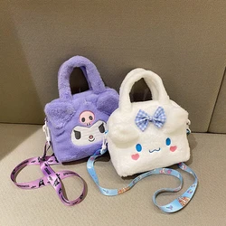 Kawaii Sanrio Plush Bag Kuromi Handbag Shoulder Bag Anime Stuffed Backpack Girls Children Gifts