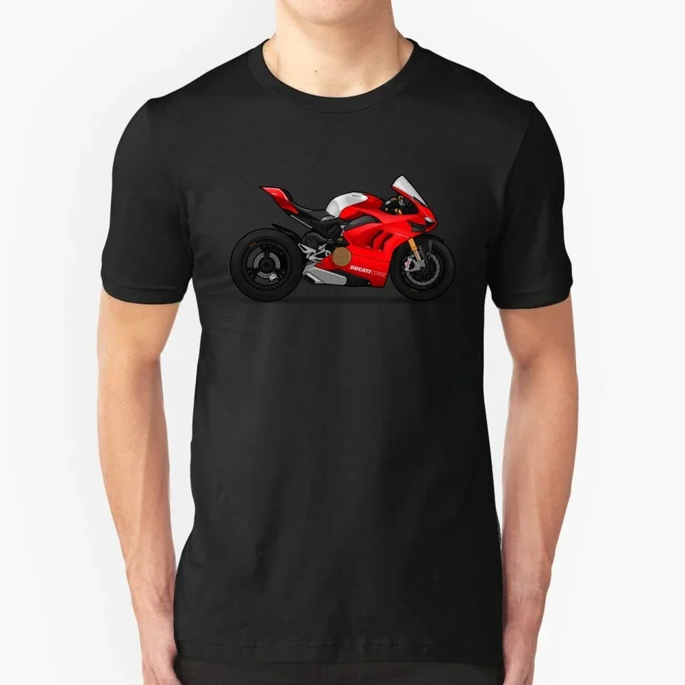 Panigale V4r V4 R T Shirt 100% Cotton Tee Panigale V4r Superbike Wsbk Davies Redding Dovizioso Racing Motorcycle