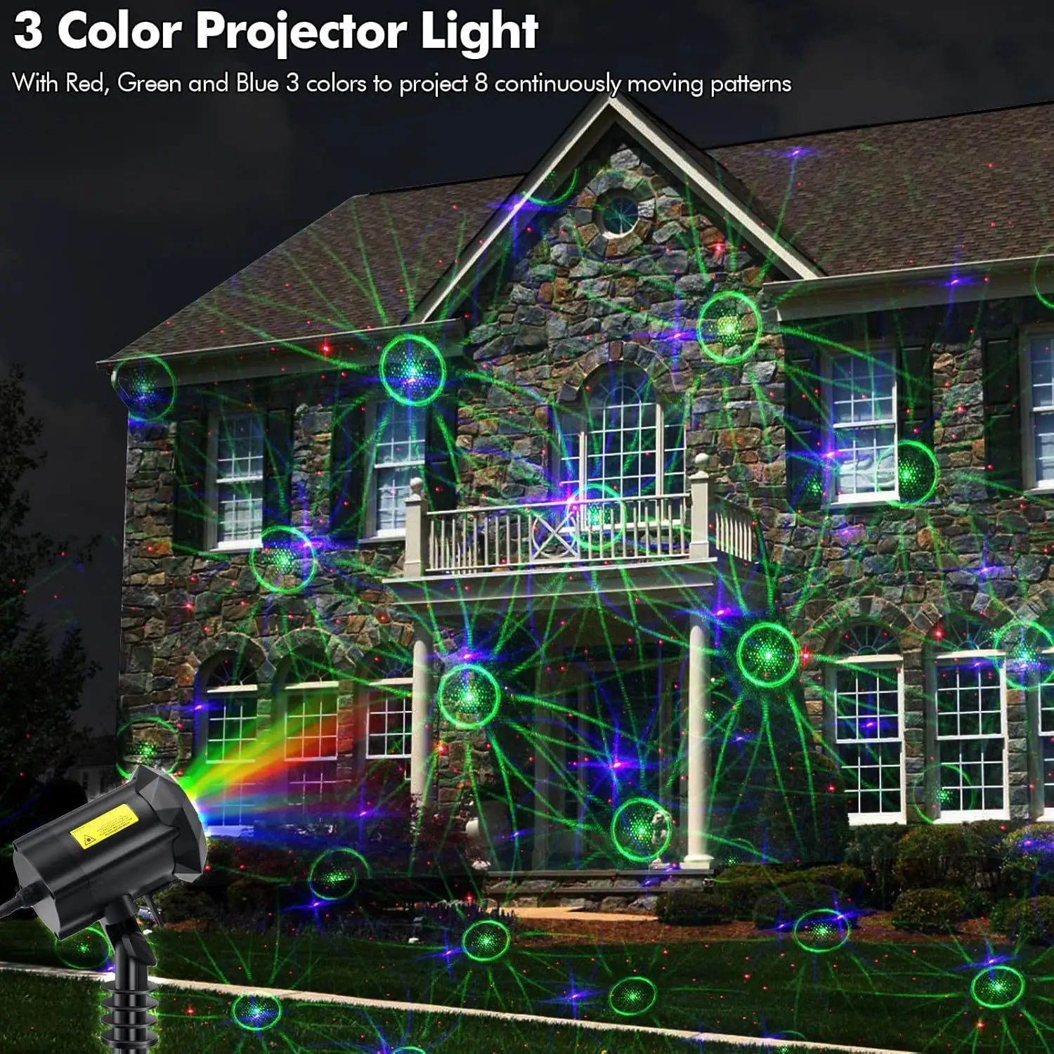 Led Projector Firefly Laser Light 8 Modes Landscape Lighting Christmas Party LED Stage Light Outdoor Lawn Laser Lamp