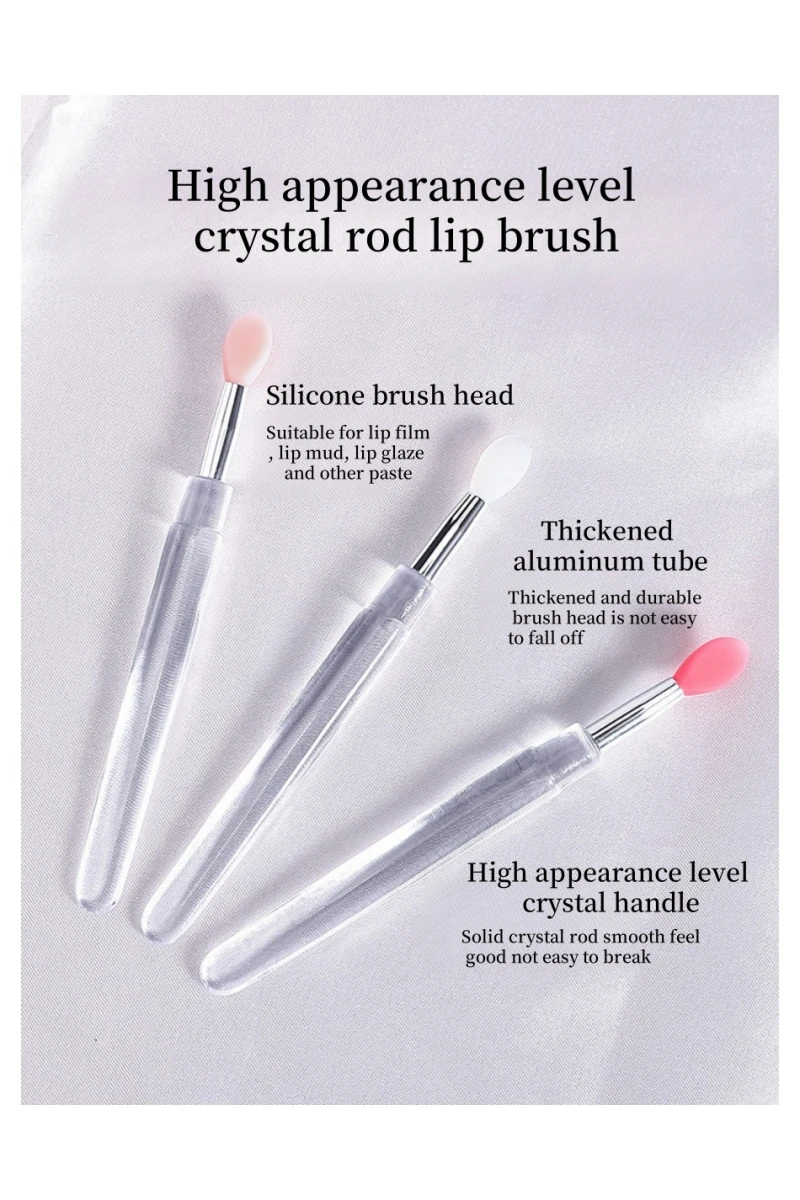 Silikon-Lippenpinsel mit Deckel, Mini, professionell, tragbar, Lippenmaskenpinsel, Lippenstift, Lidschattenpinsel, verschmierter Lippenstiftpinsel – Detail 5