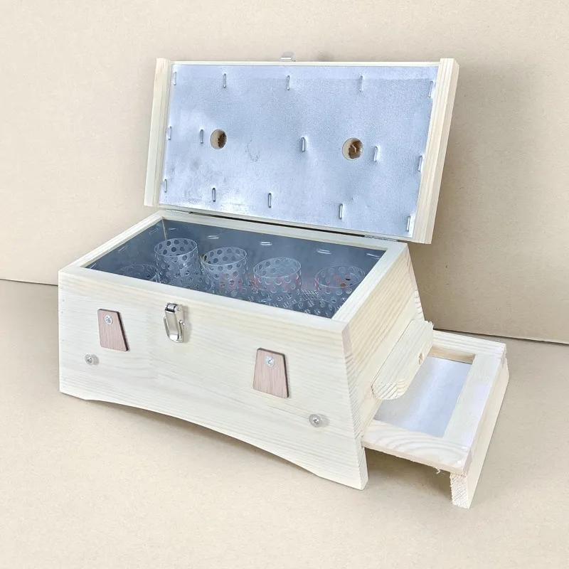 wooden seat moxibustion machine ginger moxibustion moxa velvet portable moxibustion abdomen waist moxibustion wooden box