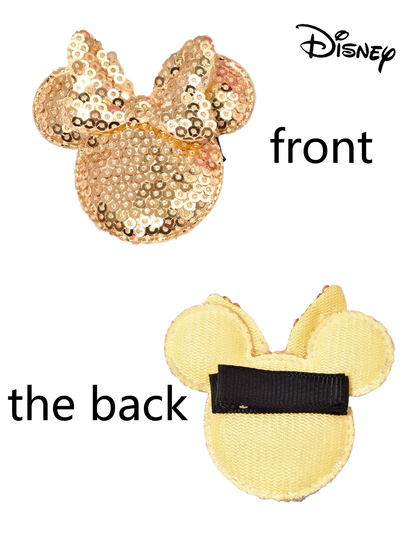 2 Disney Classic Mickey-haarclips met lovertjes, geschikt voor dagelijks gebruik, cadeaus voor het afstudeerseizoen.