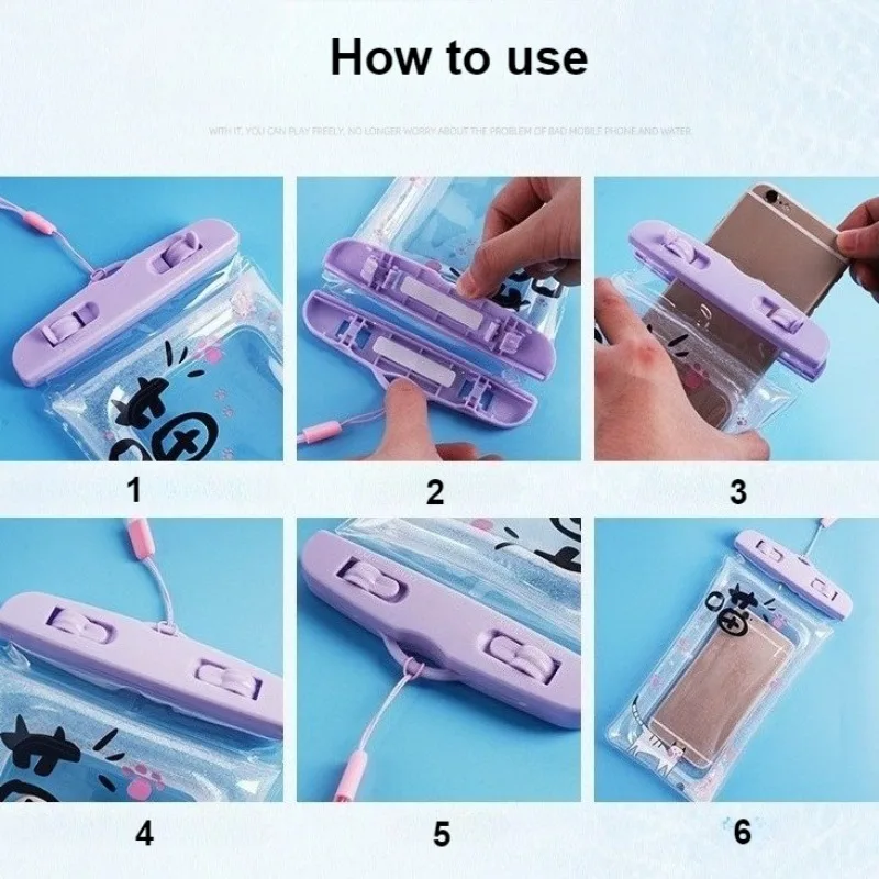 1 PC โทรศัพท์มือถือโปร่งใสกระเป๋ากันน้ําสําหรับสระว่ายน้ําชายหาดกลางแจ้งว่ายน้ํา Drifting ดําน้ําโทรศัพท์มือถือกระเป๋า Organizer