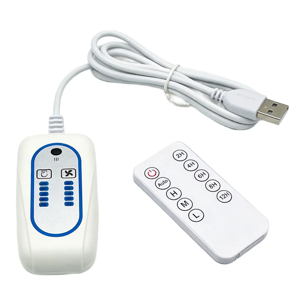 Home And Office Remote Control Power Cord Adjustable USB Fan Adjustable USB Fan Speed Control White 5 Adjustable Levels