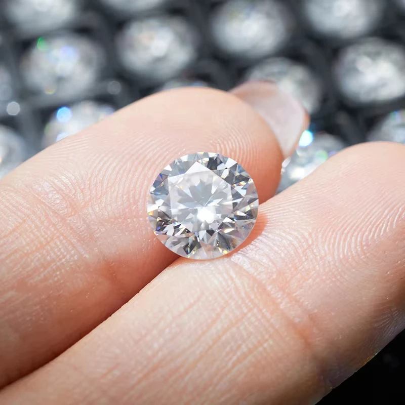 Butterflykiss Moissanite Stone Round Cut 8 Hearts And Arrows D Color Wholesale Lab Grown Gemstones For Jewelry With Certificate