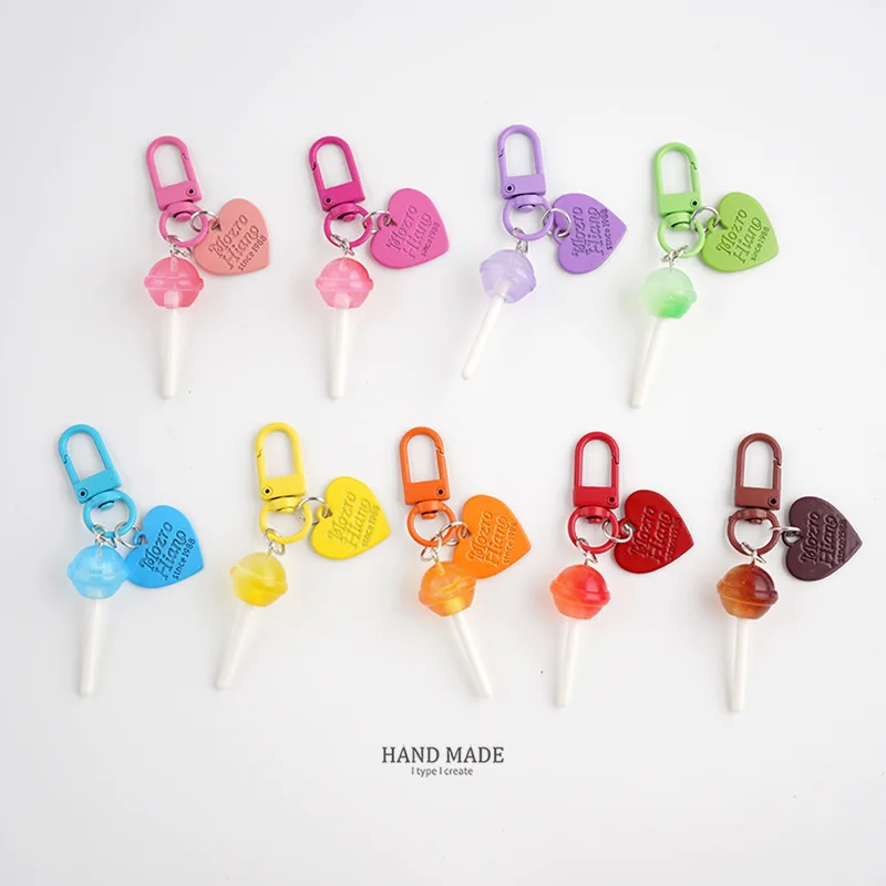 

Милый кулон, новый полупрозрачный брелок-леденец, аксессуары, макароны, конфеты, подвесные украшения в форме сердца, милые стильные подвески