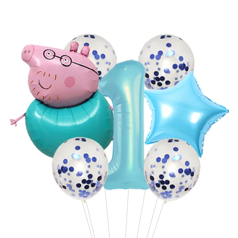 Peppa Pig Balloon Foil Balloon Cartoon Character Helium Balloon Kids Birthday Party Decoration Cheap Balloons