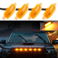 Universal Car Front Grille LED Light Smoked Amber White Grill Light Eagle Eye Lamp for Offroad Trunk SUV Ford F150 Toyota