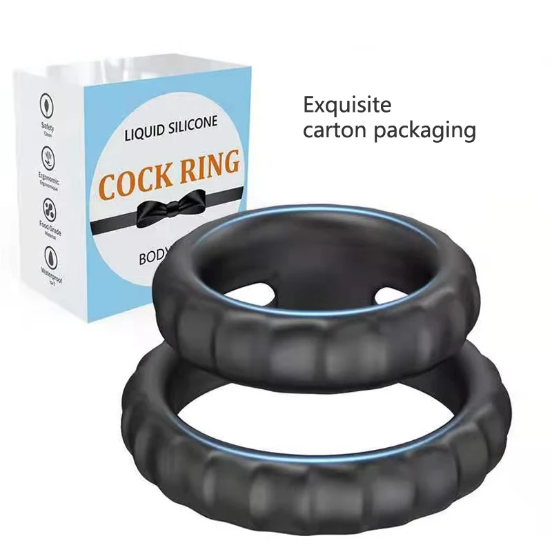 Semen Lock Ring Penis Enlargement Cock Ring Black Liquid Silicone Lock Ring Mens Delayed Ejaculation Sex Toy For Men Adult Toy view 5